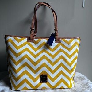 Authentic Dooney and Bourke Chevron Tote Bag. DOONEY AND BOURKE